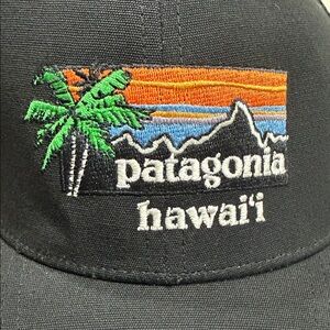 🌴☀️Patagonia Hawaii Limited Edition Black Cap with Tropical Embroidery